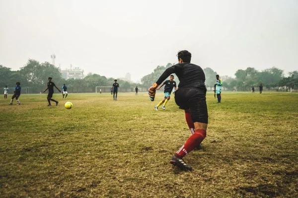 soccer player passing